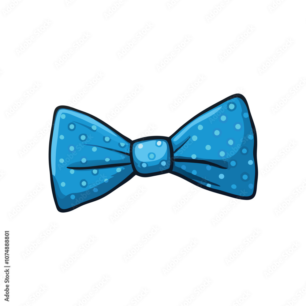 Vector illustration Blue bow tie illustration