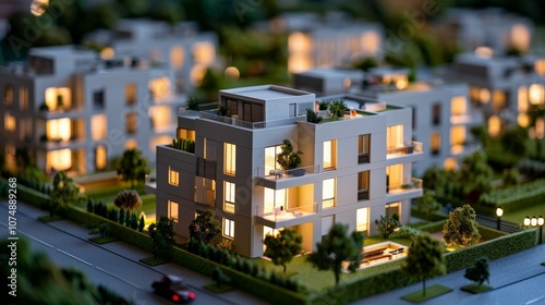 Architectural model of a new residential development project photo