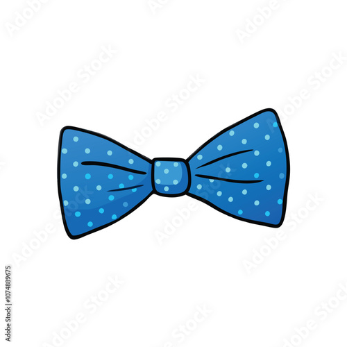 Vector illustration Blue bow tie illustration