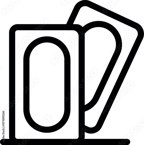 Menstrual sanitary pads for feminine hygiene during periods, drawn in simple black lines on white background