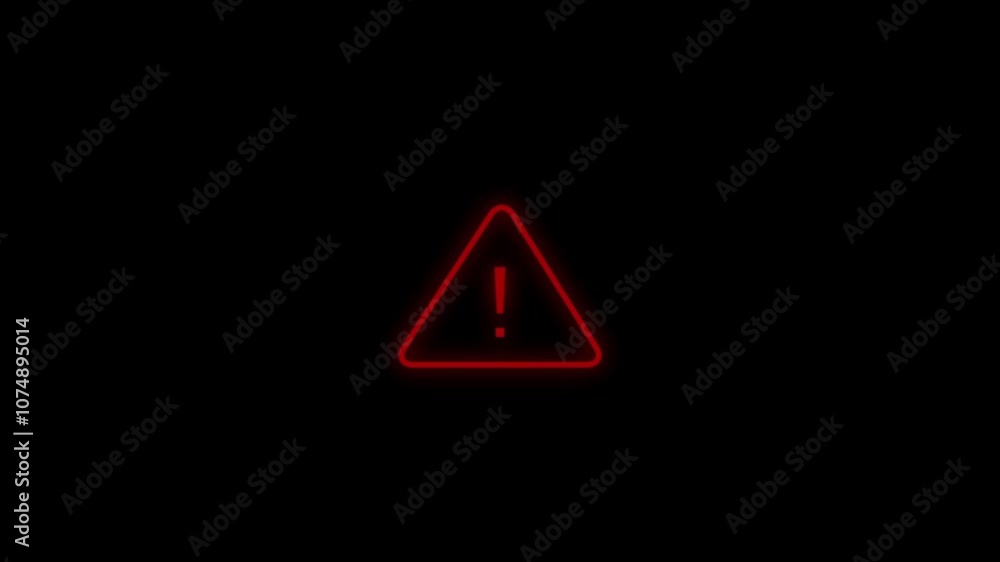 Alert warning signal icon animation. Alert warning signal icon animation.
