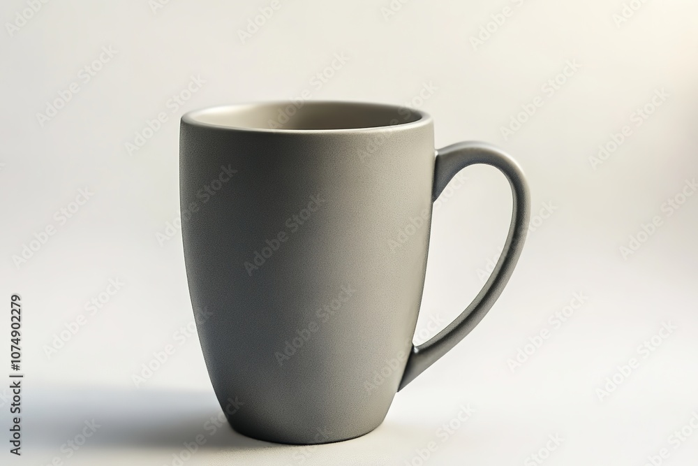 Obraz premium Minimalistic grey cup centered in soft light