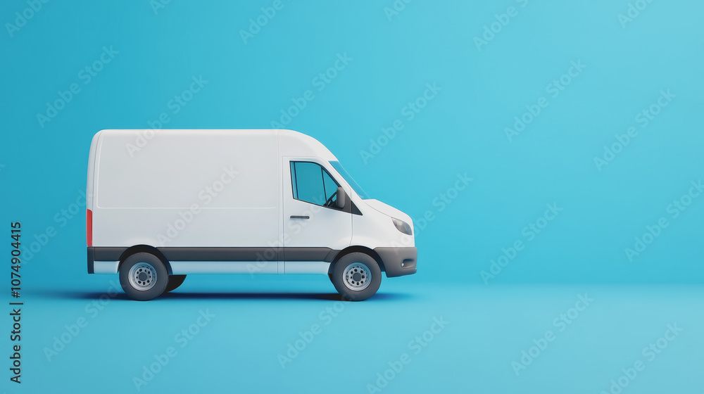 Realistic ing of a White Delivery Van on a Smooth Gradient Background for Courier and Delivery Service Representation Realistic ing of a White Delivery Van on a Smooth Gradient Background for Courier and Delivery Service Representation