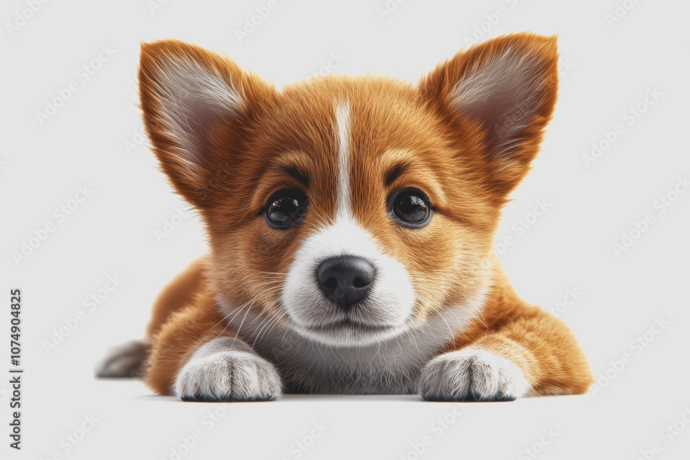 Adorable Cute Pet of a Corgi Dog, Isolated on White Background, Perfect for Childrens' Books, Websites, and Creative Projects Featuring Animals Adorable Cute Pet of a Corgi Dog, Isolated on White Background, Perfect for Childrens' Books, Websites, and Creative Projects Featuring Animals