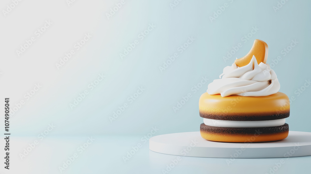 Delightful Dessert on Smooth Gradient Background Featuring Creamy Swirls and Vibrant Colors for Culinary and Creative Projects Delightful Dessert on Smooth Gradient Background Featuring Creamy Swirls and Vibrant Colors for Culinary and Creative Projects