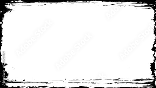 Frame for your design. Textures are separate objects. Black and white grunge frame background.