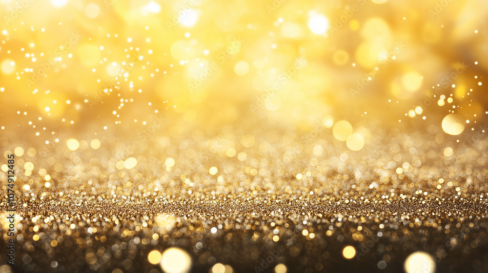 Golden glittery bokeh blur background Golden glittery bokeh blur background