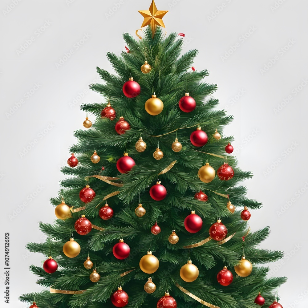 christmas tree on white background christmas tree on white background