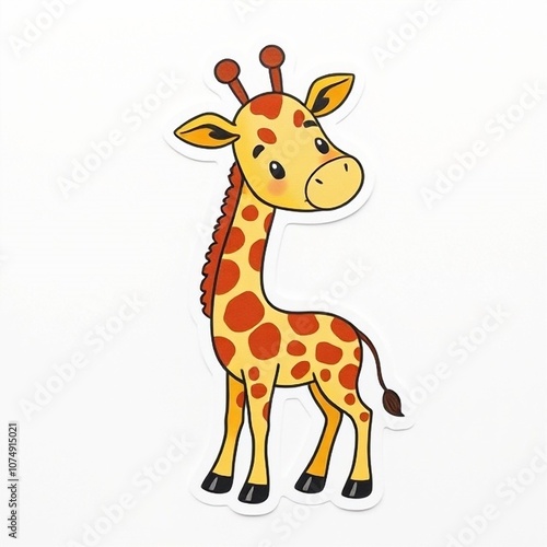 Giraffe sticker photo