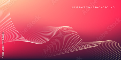 Modern abstract wave with colorful background. Dynamic wave pattern. Futuristic technology concept. Vector illustration
