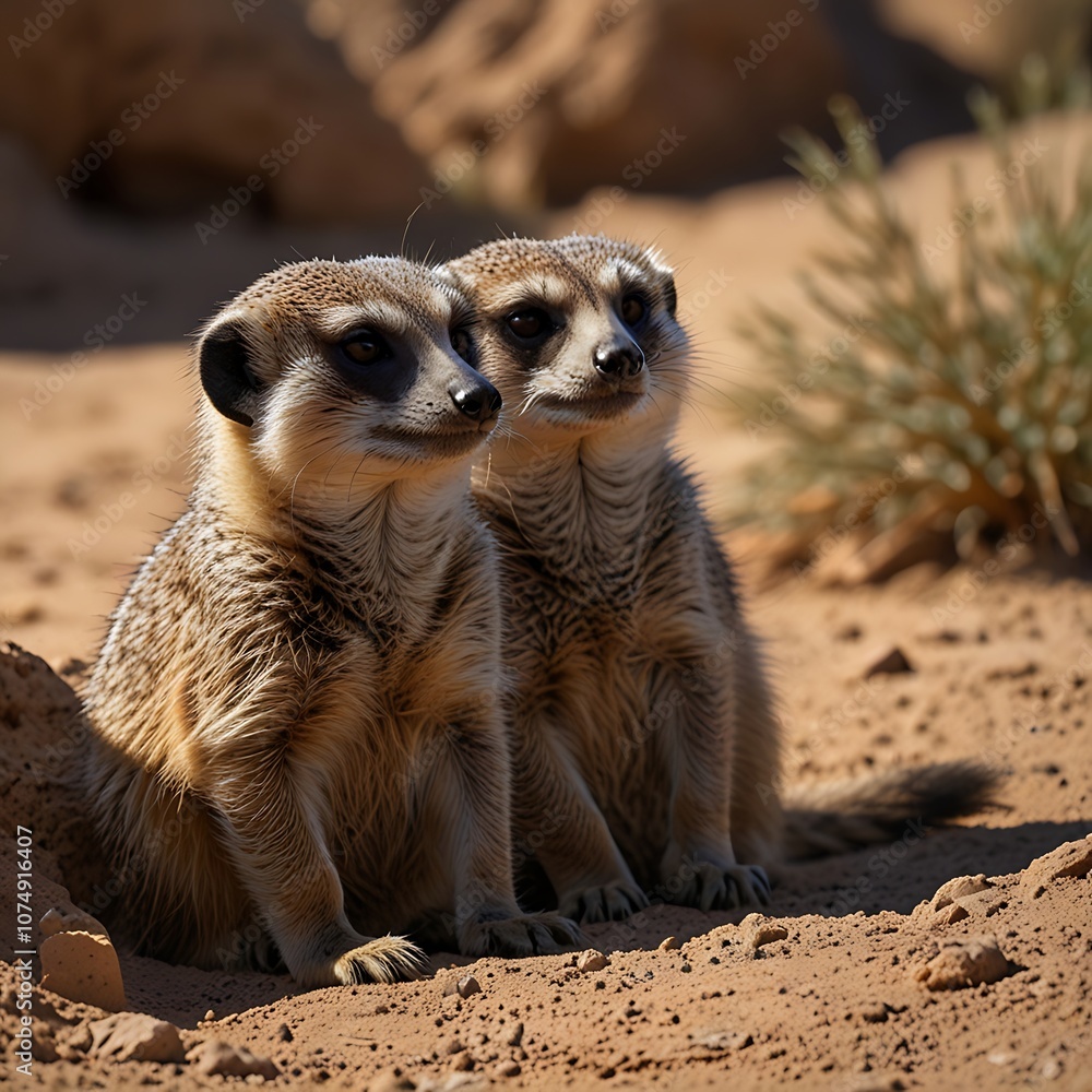Obraz premium meerkat on the lookout