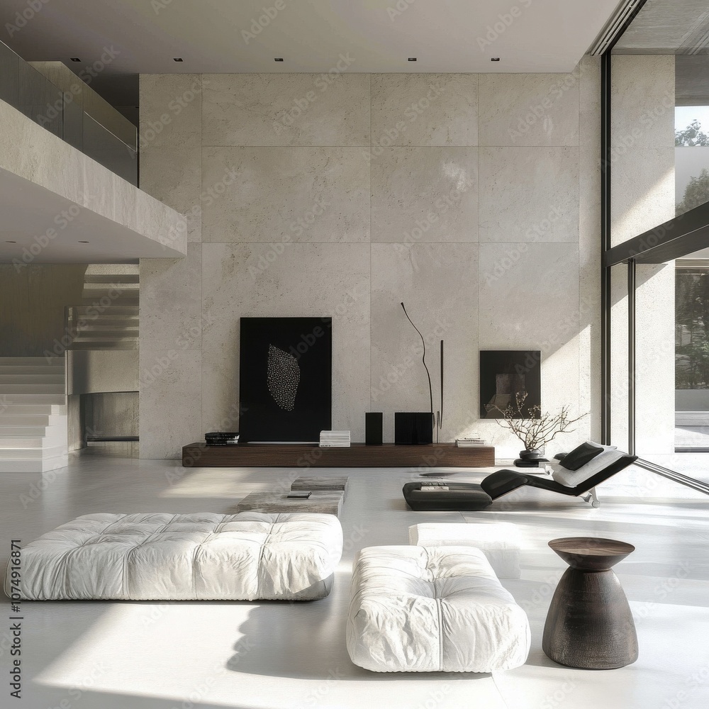 Fototapeta premium Modern Minimalist Interior.