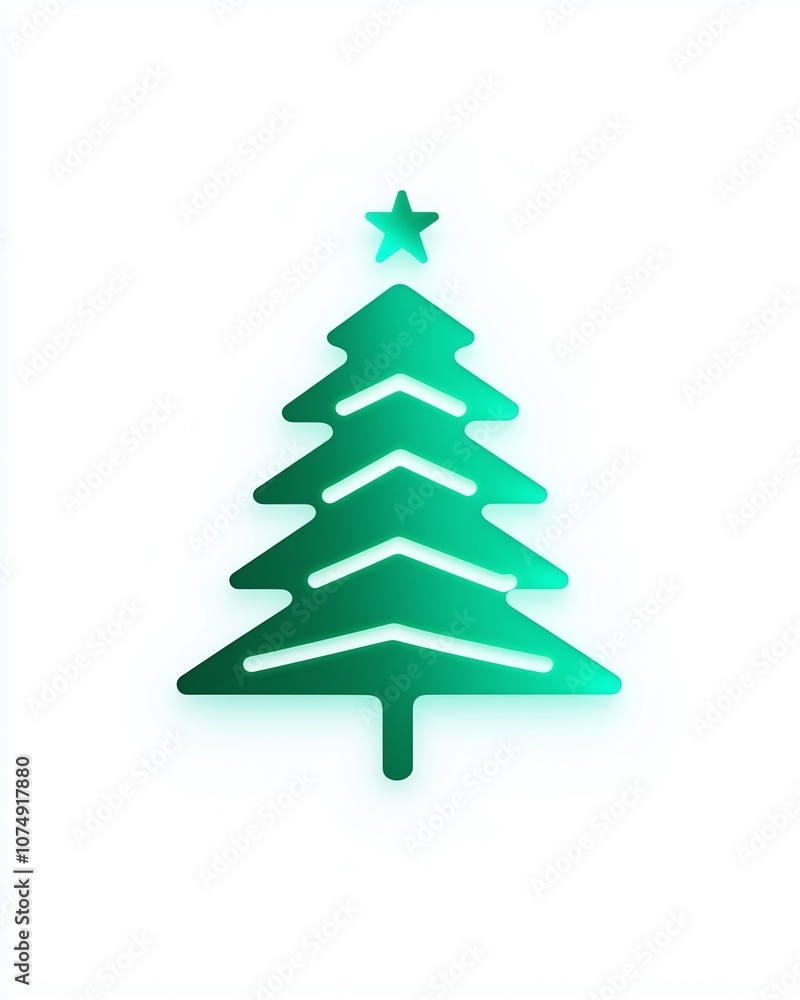 Modern Minimalist Green Tree Icon with Star on Top, Perfect for Holiday Themes, Christmas Designs, and Festive Decor in Various Creative Projects Modern Minimalist Green Tree Icon with Star on Top, Perfect for Holiday Themes, Christmas Designs, and Festive Decor in Various Creative Projects