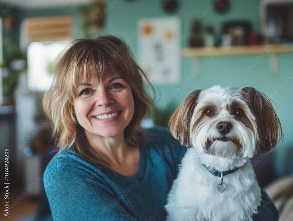 Cozy Home Setting with Dog Companion Cozy Home Setting with Dog Companion