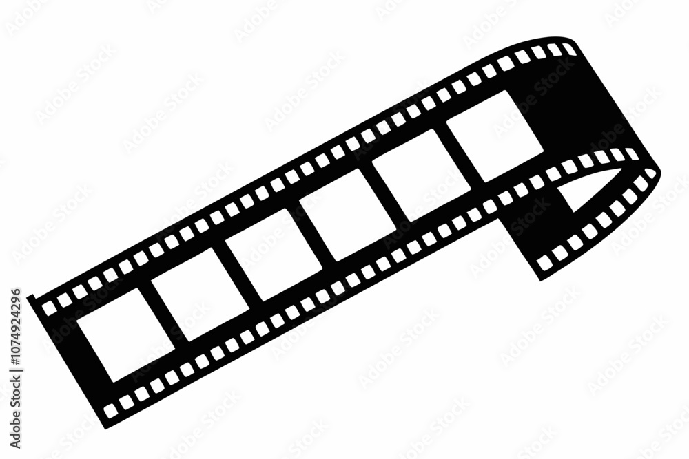 Filmstrip, Film strip vector icon, film strip frame silhouette vector illustration