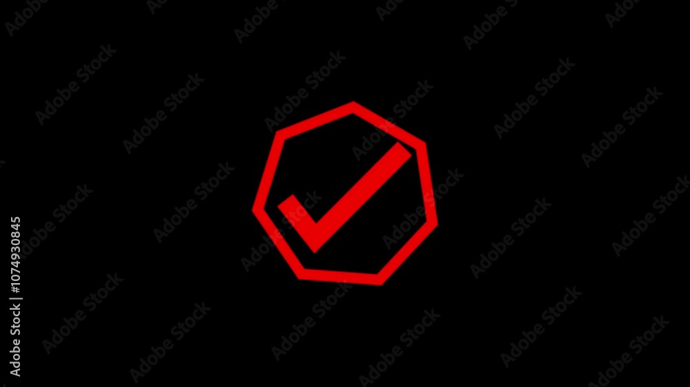Check mark verified selection, approve and confirm sign in circle. right and wrong for correct acceptance modern line design. 2d animation. Check mark verified selection, approve and confirm sign in circle. right and wrong for correct acceptance modern line design. 2d animation.