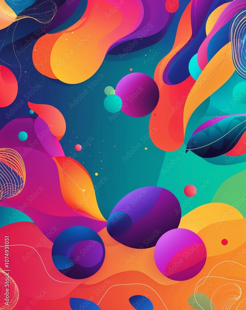 Vibrant abstract art and design concept in illustration background Vibrant abstract art and design concept in illustration background