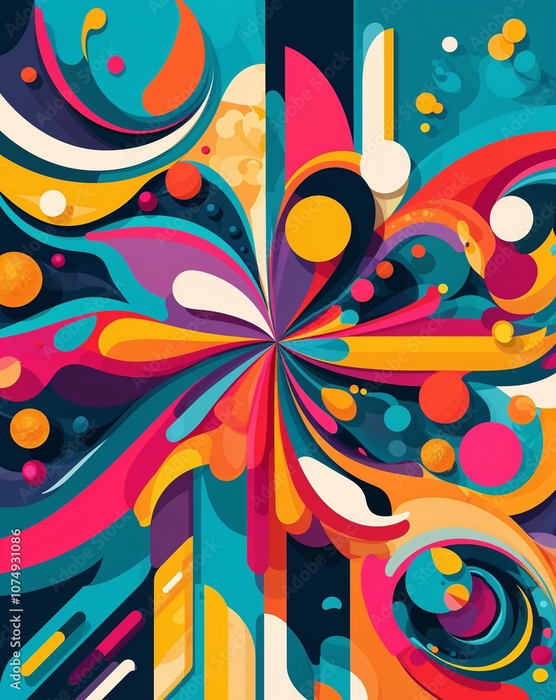 Vibrant abstract art and design concept in illustration background Vibrant abstract art and design concept in illustration background