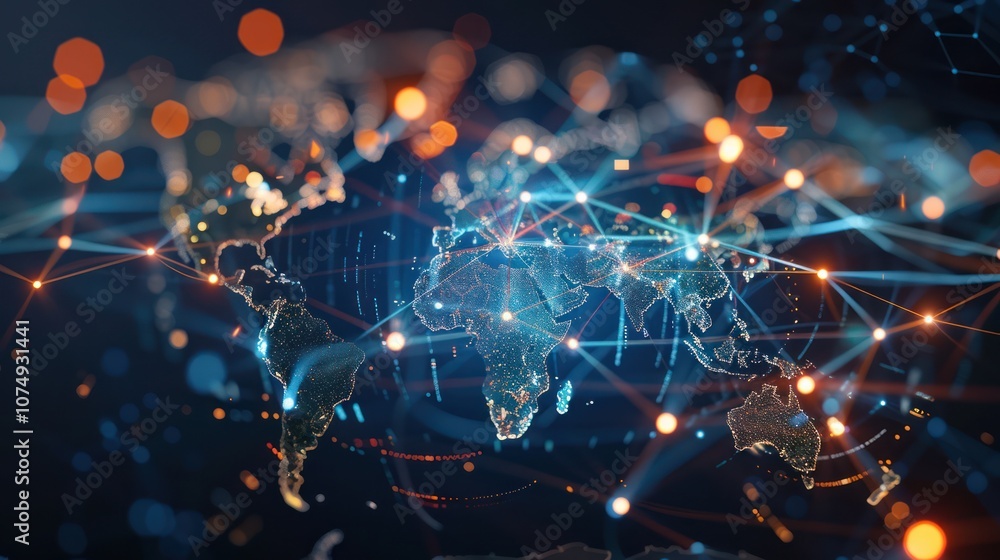 Obraz premium Global Network Connection