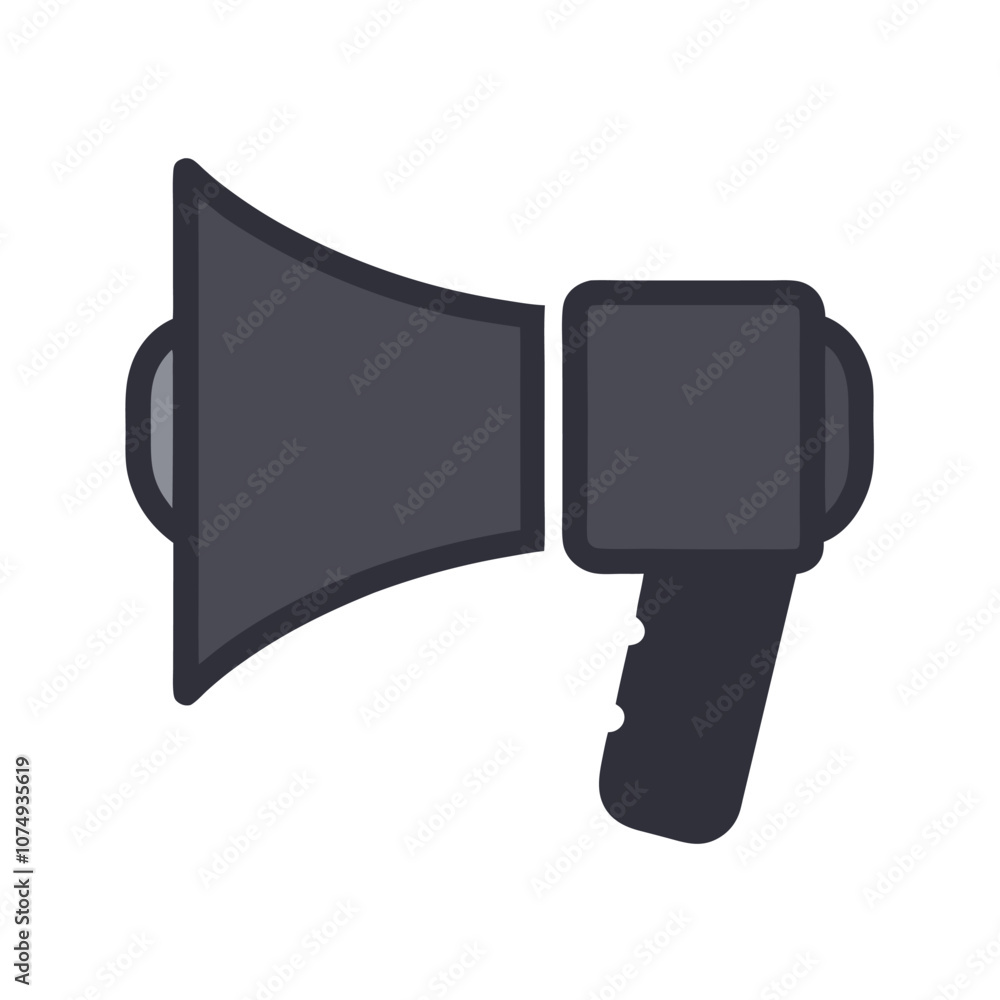 Vector Single Icon Loudspeaker on a isolated white background Vector Single Icon Loudspeaker on a isolated white background