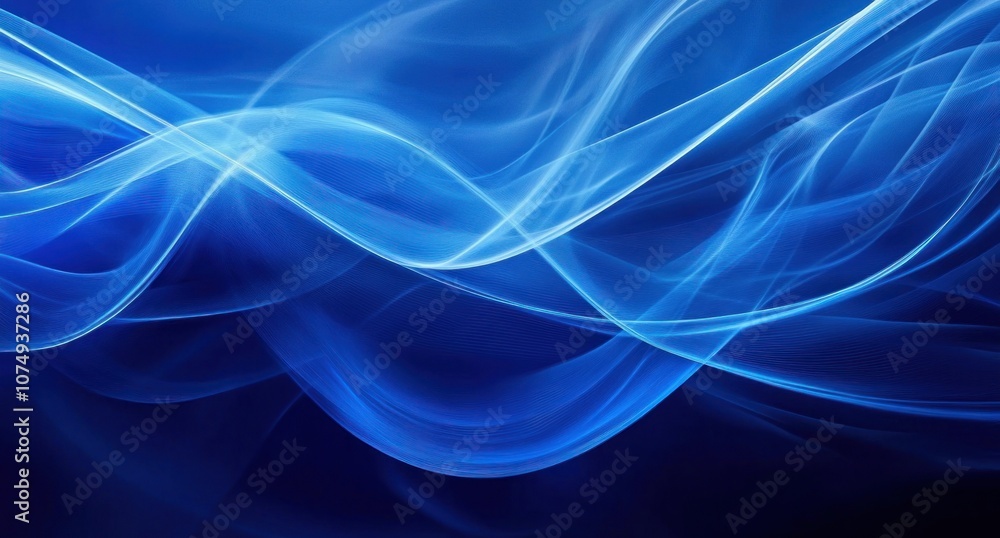 Abstract Blue Waves on a Dark Background Abstract Blue Waves on a Dark Background