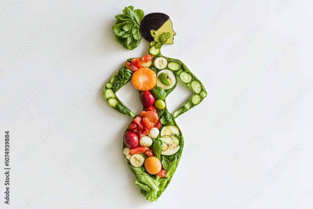 female shape from vegetable female shape from vegetable