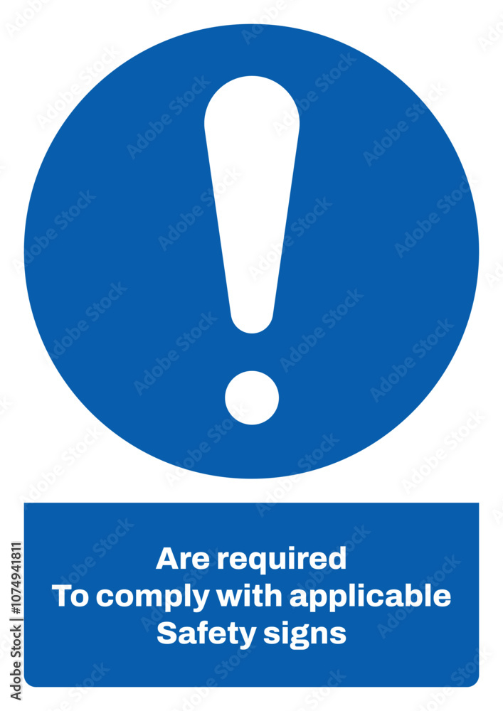ISO mandatory safety signs sentence case text_custom your text_portrait size a4/a3/a2/a1 ISO mandatory safety signs sentence case text_custom your text_portrait size a4/a3/a2/a1