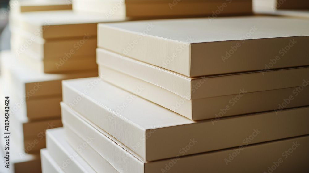 Closed cardboard boxes. Close-up. Closed cardboard boxes. Close-up.