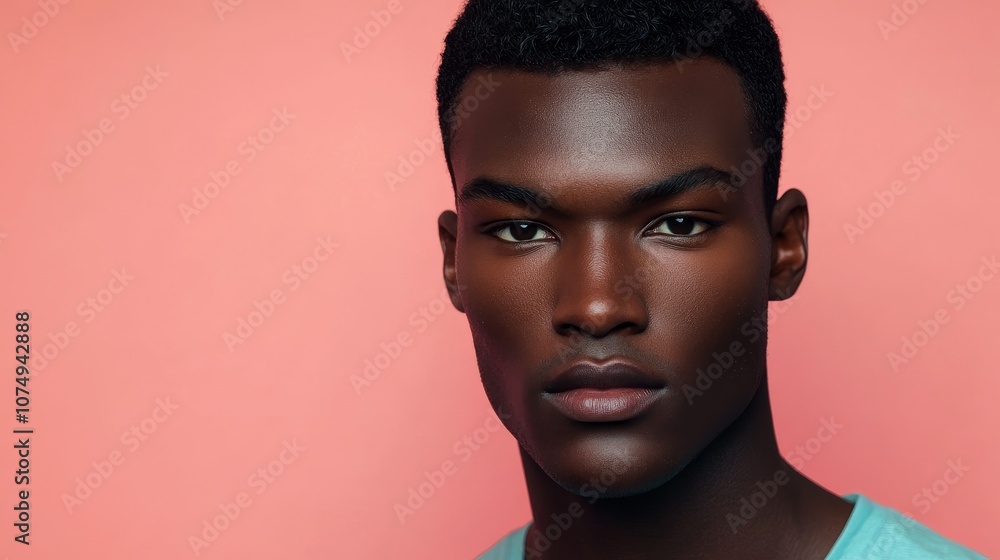 Stylish Dark-skinned Man Flaunting Vegan Hair Pomade in a Chic Magazine-Inspired Setting Stylish Dark-skinned Man Flaunting Vegan Hair Pomade in a Chic Magazine-Inspired Setting