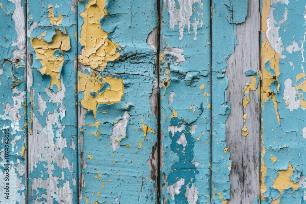 Textured Blue and Yellow Wooden Surface Background Textured Blue and Yellow Wooden Surface Background
