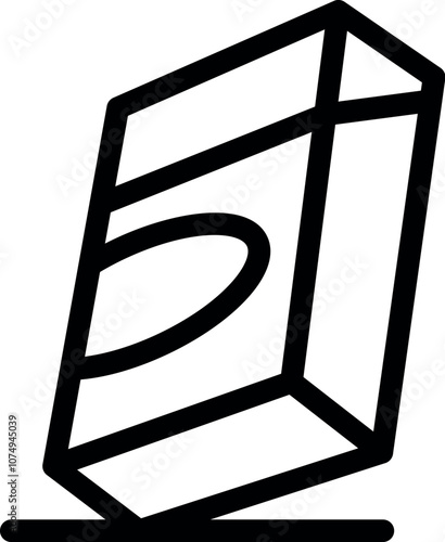 Illustration of a tilted box of cigarettes resting on a surface, representing bad habits and addiction