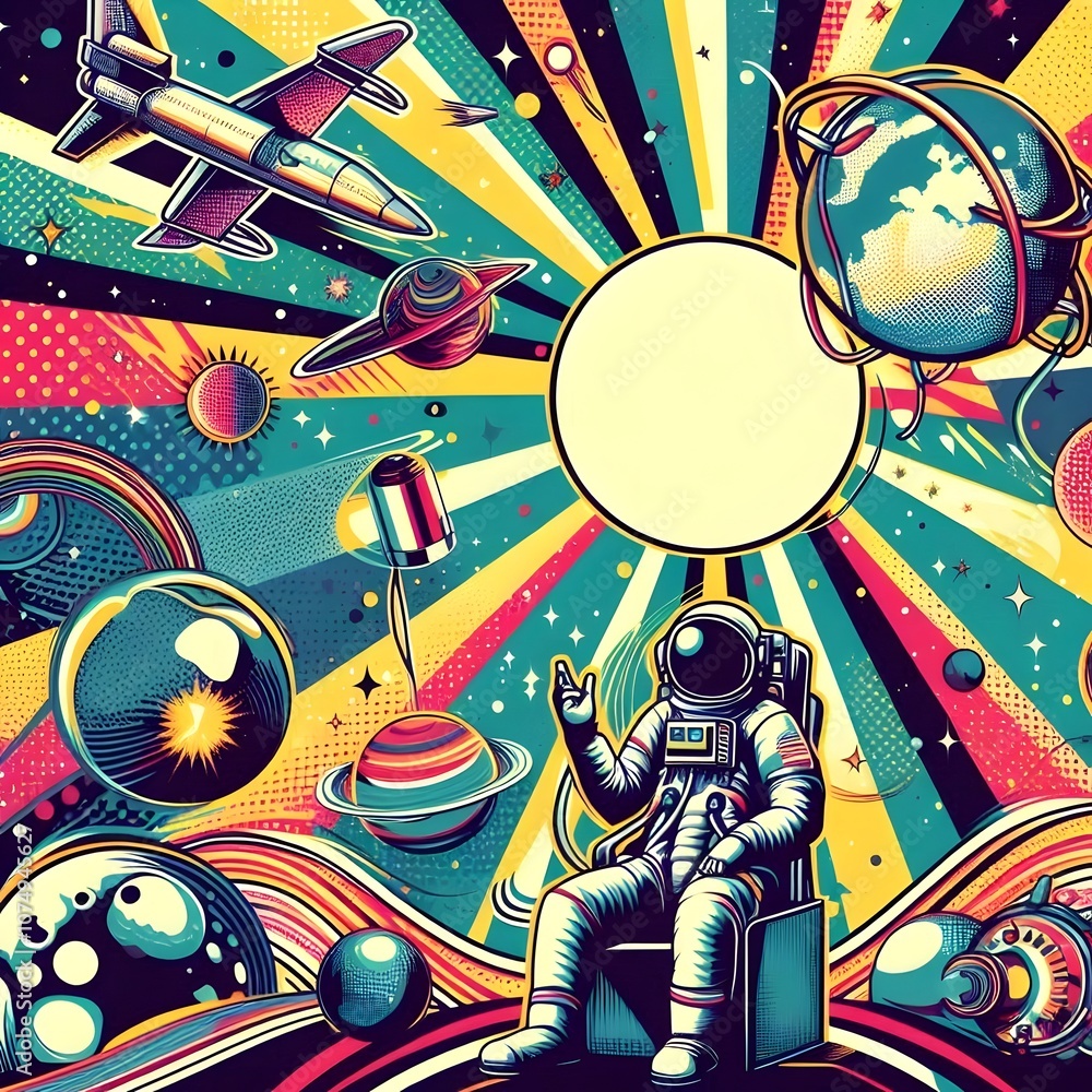 우주비행사, 팝아트 (astronaut, pop art) 우주비행사, 팝아트 (astronaut, pop art)