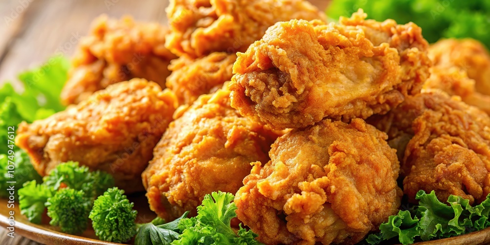 Indonesian fried chicken cireng, a mouthwatering street food close-up. Indonesian fried chicken cireng, a mouthwatering street food close-up.