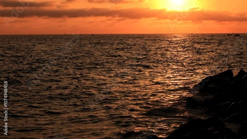 sunset over the sea
