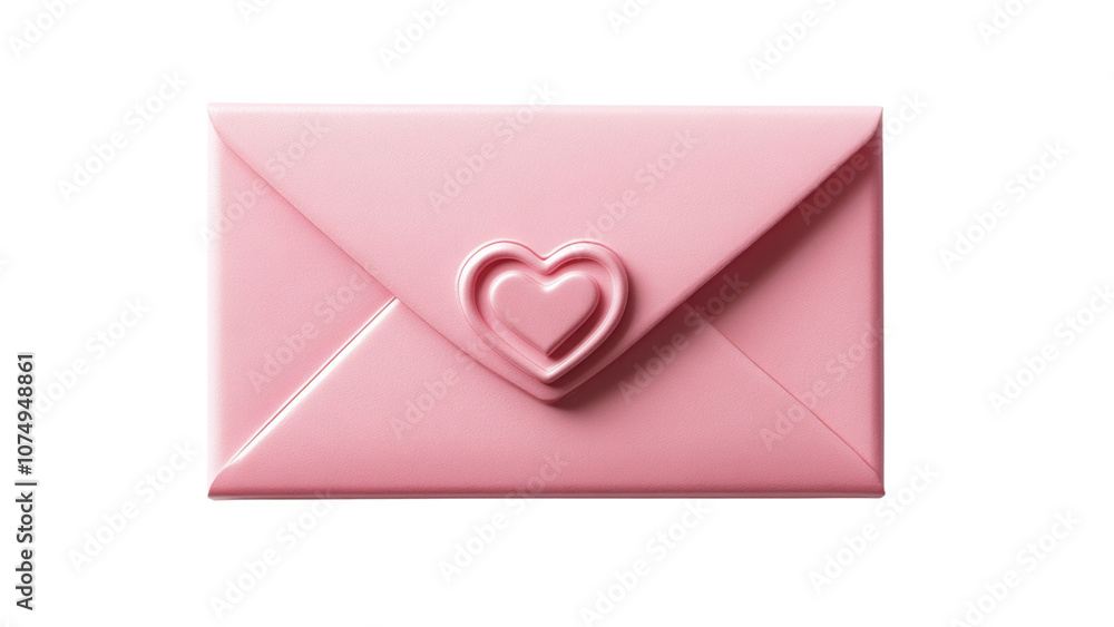 Pink Envelope with Heart Closure Design Pink Envelope with Heart Closure Design
