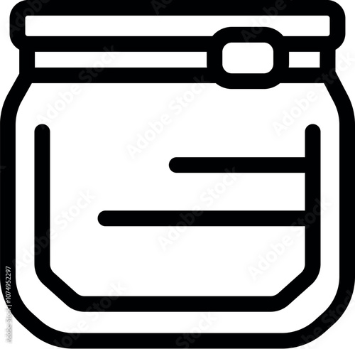 Reusable glass jar hermetically sealed with a clasp, ideal for storing food