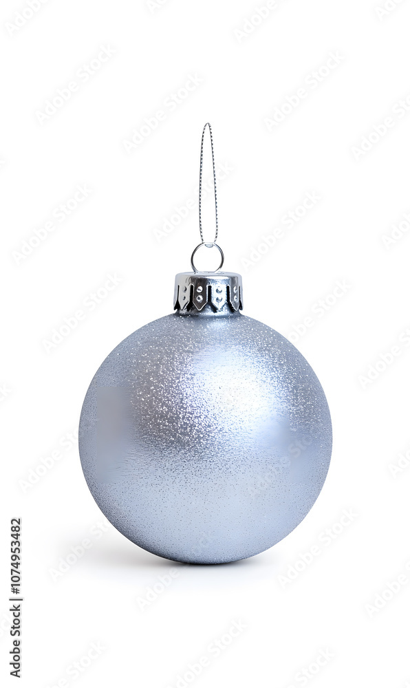Silver Christmas ball isolated on a white background
Silver Christmas ball isolated on a white background