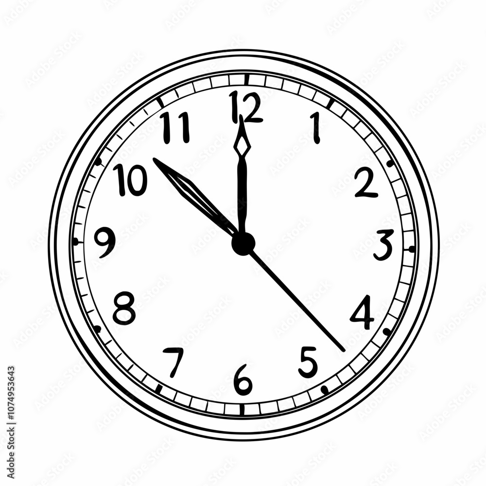 A Simple wall clock vector art illustration A Simple wall clock vector art illustration