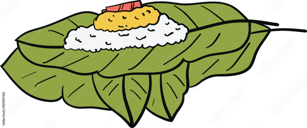 Banh chung preparation: sticky rice, mung beans, pork for Lunar New Year. Art & Illustration Banh chung preparation: sticky rice, mung beans, pork for Lunar New Year. Art & Illustration
