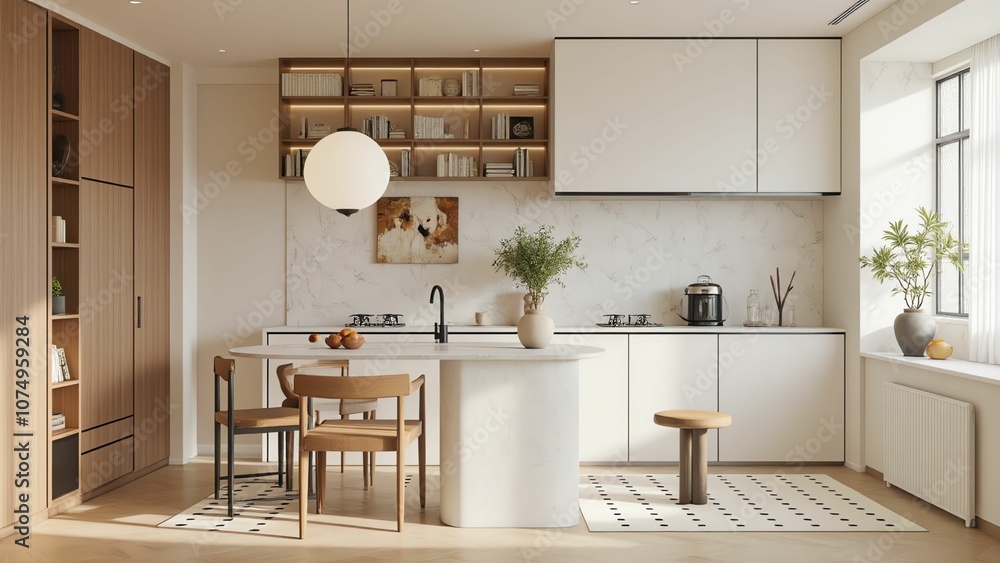Harmonious Blend of Modern Minimalism and Natural Warmth in Kitchen Design Harmonious Blend of Modern Minimalism and Natural Warmth in Kitchen Design