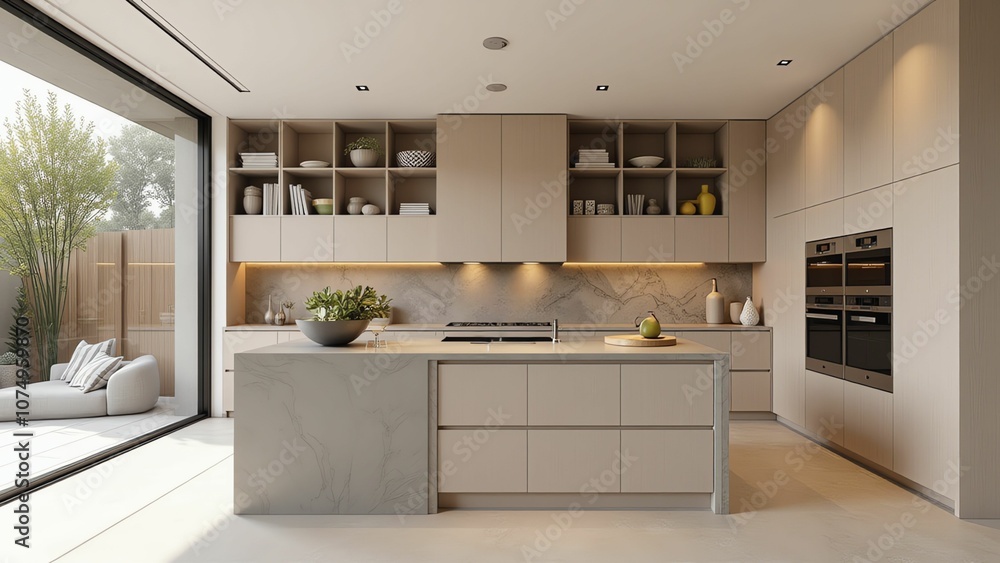Sophisticated Minimalist Kitchen Design with Seamless Integration of Indoor and Outdoor Sophisticated Minimalist Kitchen Design with Seamless Integration of Indoor and Outdoor