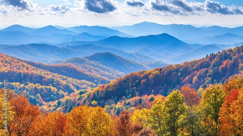 Experience the stunning autumn colors and rolling mountain vistas along the Blue Ridge Parkway in North Carolina's peak season