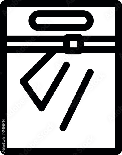 Evidence bag with tie inside, representing forensic investigation and crime scene analysis