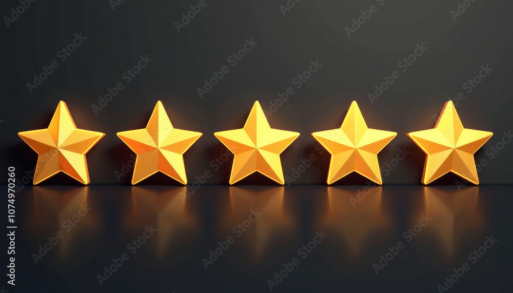 Fototapeta premium Golden Stars: Exceptional Quality and Service