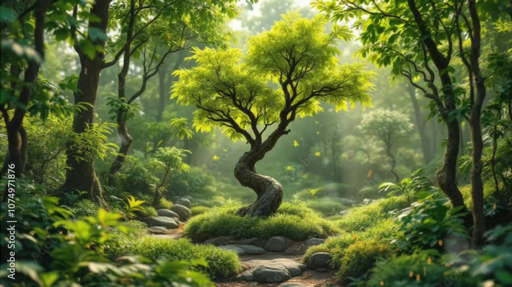 Sun Rays in the Forest, Trees in the Morning Shiny Forest, Seamless Looping 4K Video Animation Background Sun Rays in the Forest, Trees in the Morning Shiny Forest, Seamless Looping 4K Video Animation Background