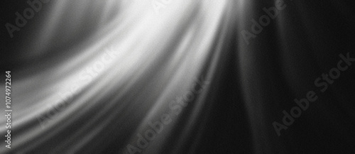 Abstract Black and White Background with Smooth Fluid Textures