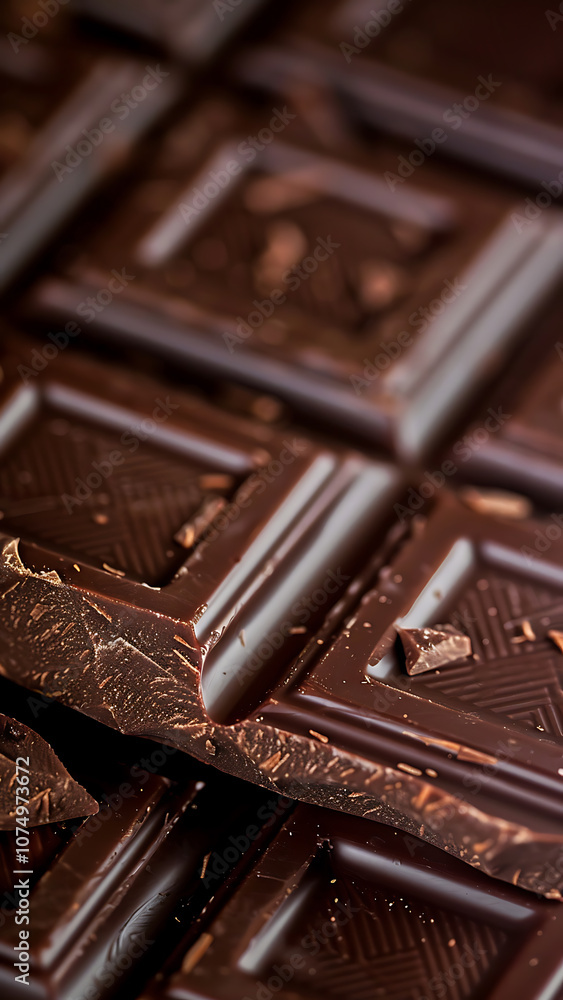 Close-Up of Dark Chocolate Bars with Textured Surface Close-Up of Dark Chocolate Bars with Textured Surface
