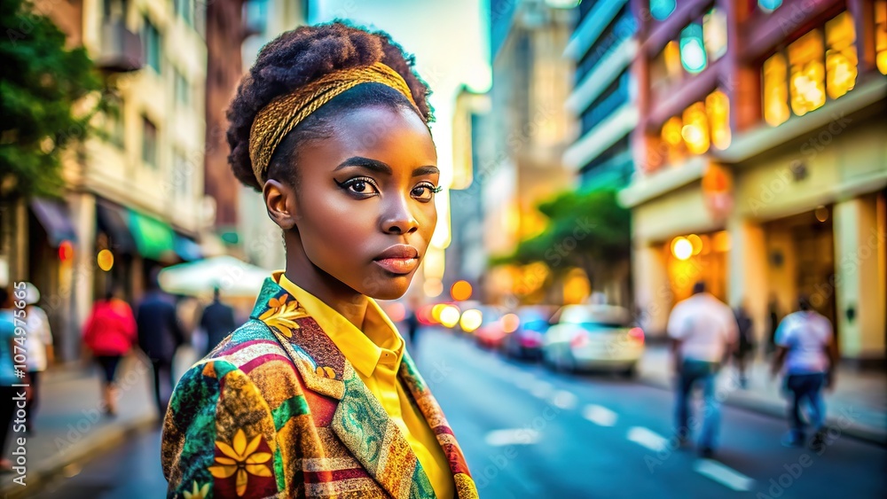 Young, South African woman in a mesmerizing urban tilt-shift portrait. Stunningly artistic. Young, South African woman in a mesmerizing urban tilt-shift portrait. Stunningly artistic.