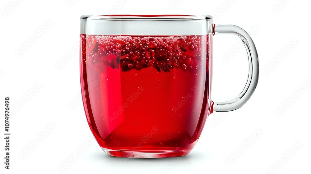 Red Drink in a Glass Mug Red Drink in a Glass Mug