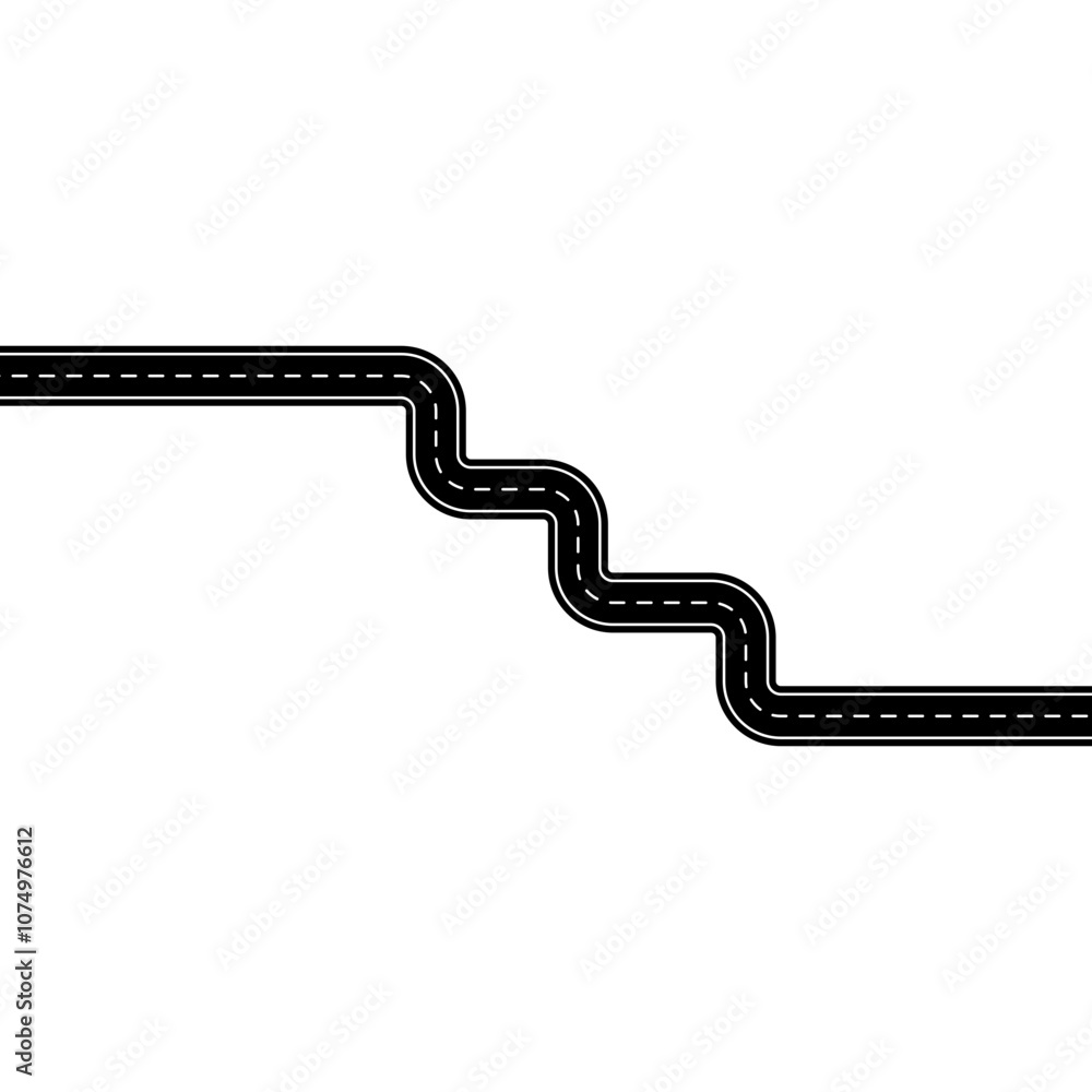 Fototapeta premium Road Map Step Infographic